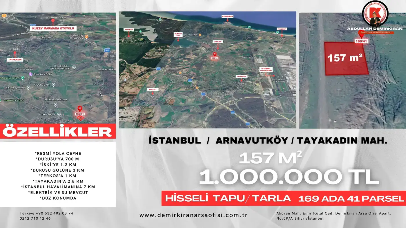 Tayakadın Bölgesinde 157 m² Satılık Hisseli Tarla
