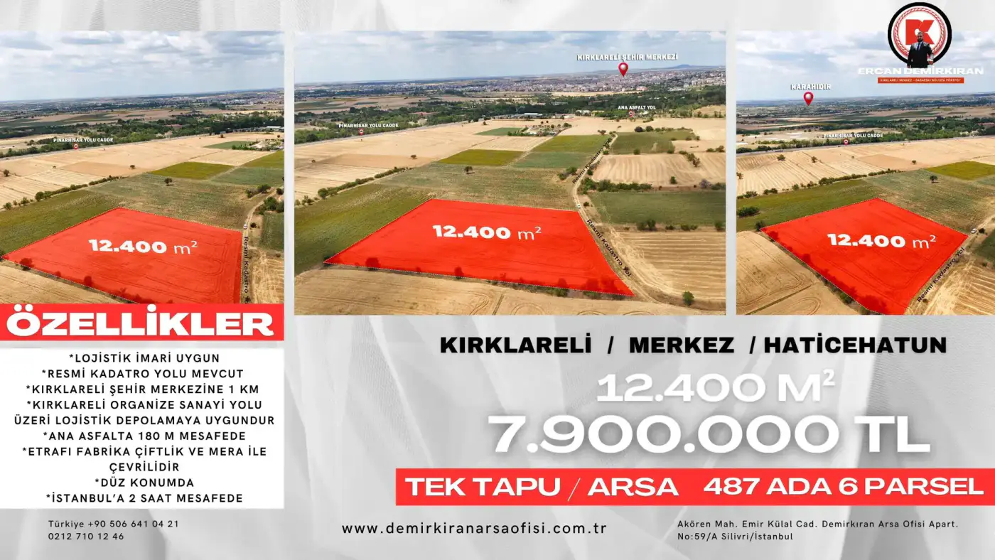 Haticehatun Bölgesinde 12.400 m² Satılık Arsa